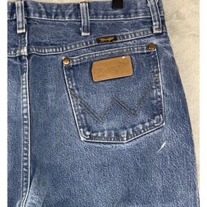 Wrangler Jeans Cowboy Cut 13MWZPW Blue Denim Fit 35x33 Tag 36x34 Work‎ Ranchwear